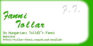 fanni tollar business card